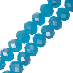 Crystal Lane Rondelle 4x6mm Opaque Blue AB 78/Strand