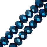 Crystal Lane Rondelle 4x6mm Opaque Blue Iris 78/Strand