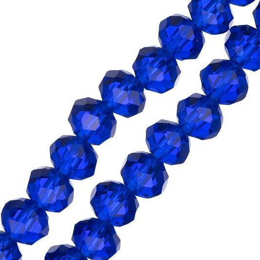 Crystal Lane Rondelle 4x6mm Transparent Dark Sapphire 78/Strand