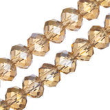 Crystal Lane Rondelle 6x8mm Transparent Topaz AB 58/Strand