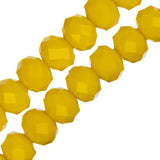 Crystal Lane Rondelle 6x8mm Opaque Yellow 58/Strand