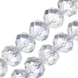 Crystal Lane Rondelle 8x10mm Transparent Crystal AB 46/Strand