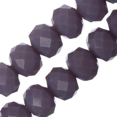 Crystal Lane Rondelle 8x10mm Opaque Dark Purple 46/Strand