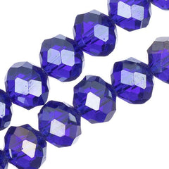 Crystal Lane Rondelle 8x10mm Transparent Sapphire AB 46/Strand