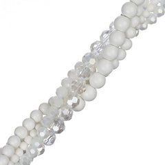 Crystal Lane Twisted Bead Strands Iceberg Rose