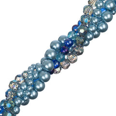 Crystal Lane Twisted Bead Strands Gentian