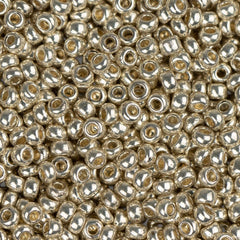 11/0 Czech Seed Beads #1018B Metallic Silver 250g