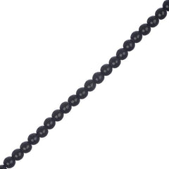 Czech Glass Pearls 4mm Black 45/Strand