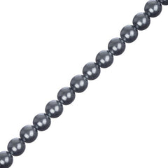 Czech Glass Pearls 6mm Gunmetal 30/Strand