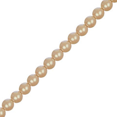 Czech Glass Pearls 6mm Iridescent Dark Cream 30/Strand