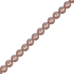 Czech Glass Pearls 6mm Iridescent Powder Pink 30/Strand