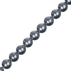 Czech Glass Pearls 8mm Gunmetal 22/Strand