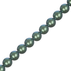 Czech Glass Pearls 8mm Iridescent Green 23/Strand