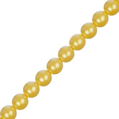 Czech Glass Pearls 8mm Iridescent Yellow 23/Strand