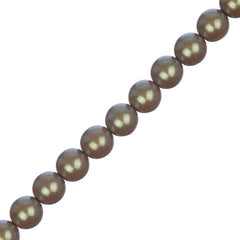 Czech Glass Pearls 8mm Iridescent Hazelnut 23/Strand