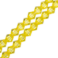 Crystal Lane Bicone 4mm Transparent Yellow 96/Strand