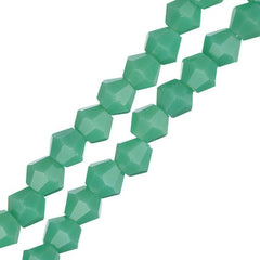 Crystal Lane Bicone 4mm Opaque Turquoise Green 96/Strand