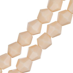 Crystal Lane Bicone 6mm Opaque Light Cream 64/Strand