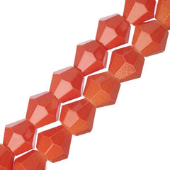 Crystal Lane Bicone 6mm Opaque Orange 64/Strand