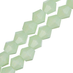 Crystal Lane Bicone 6mm Opaque Light Green 64/Strand