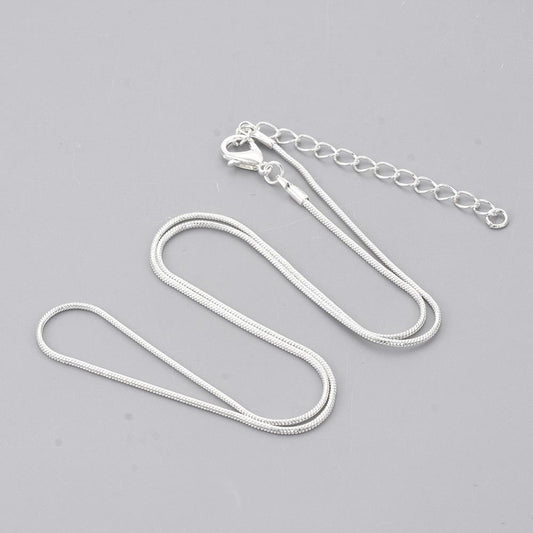 Necklace Snake Chain 18" Silver 1/pk