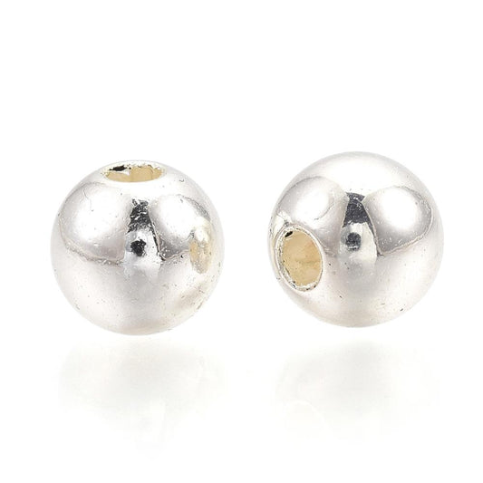 8mm Craft Pearls Metallic Silver 100/pk