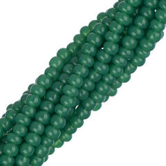 11/0 Czech Seed Beads #01011 Opaque Oily Green 6 Strand Hank