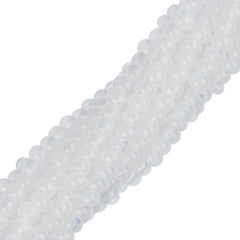 11/0 Czech Seed Beads #01012 Opaque White Opal 6 Strand Hank