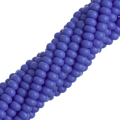 11/0 Czech Seed Beads #01026 Opaque Blue 6 Strand Hank