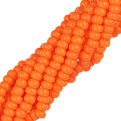 11/0 Czech Seed Beads #34919 Opaque Orange 6 Strand Hank