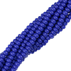 11/0 Czech Seed Beads #34922 Opaque Royal Blue 6 Strand Hank