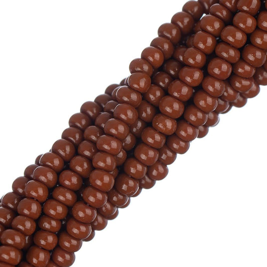 11/0 Czech Seed Beads #34925 Opaque Light Brown 6 Strand Hank