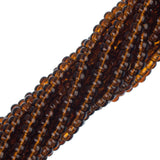 11/0 Czech Seed Beads #34934 Transparent Brown 6 Strand Hank