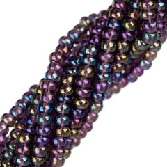 11/0 Czech Seed Beads #34946 Transparent Mauve AB 6 Strand Hank