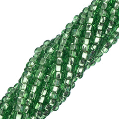 11/0 Czech Seed Beads #34980 Silver Lined Light Green 6 Strand Hank