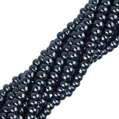 11/0 Czech Seed Beads #35027 Metallic Gunmetal 6 Strand Hank