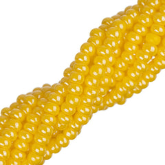 11/0 Czech Seed Beads #35044 Opaque Golden Yellow Luster 6 Strand Hank