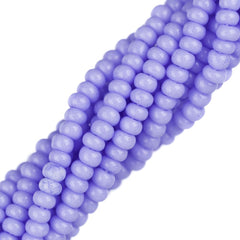 11/0 Czech Seed Beads #40008 Chalk Light Violet Dyed 6 Strand Hank