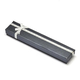 2 x 8" Black Gift Box with Silver Ribbon