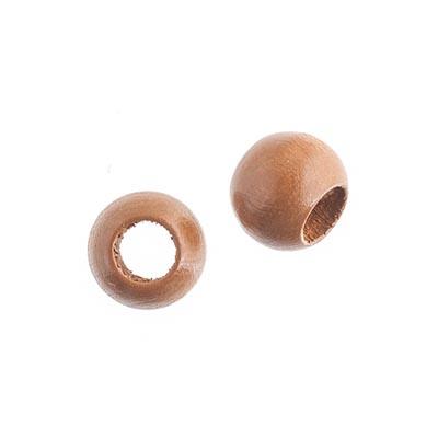 12x9.8mm Coffee Round Wood Beads 25/pk