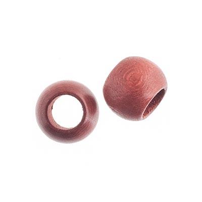 14x11mm Mahogany Round Wood Beads 10/pk