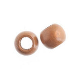 14x11mm Coffee Round Wood Beads 10/pk