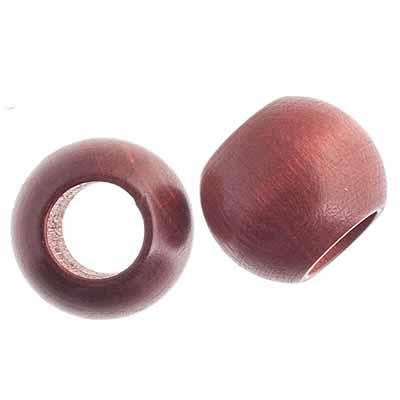 20x16mm Mahogany Round Wood Beads 5/pk