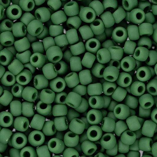 11/0 Toho Seed Beads #47HF Opaque Frosted Pine Green 8-9g Vial