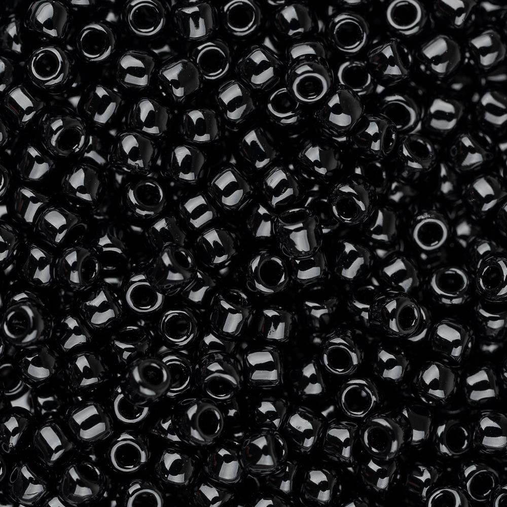 11/0 Toho Seed Beads #49 Opaque Jet 8-9g Vial