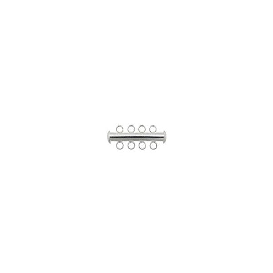 Silver 4 Strand Slide Clasp 1/pk