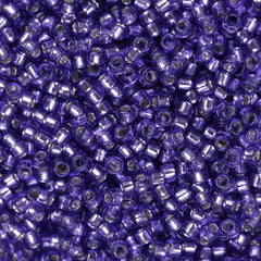 15/0 Toho Seed Beads #2224 Silver Lined Purple 8-9g Vial