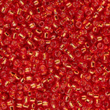 15/0 Toho Seed Beads #25B Silver Lined Siam Ruby 8-9g Vial