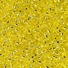 15/0 Toho Seed Beads #32 Silver Lined Lemon 8-9g Vial