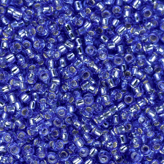 15/0 Toho Seed Beads #35 Silver Lined Sapphire 8-9g Vial